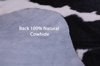 Thumbnail for Black & White Natural Cowhide Rug - XX-Large 7'11