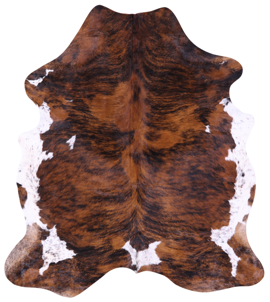 Brindle Natural Cowhide Rug - X-Large 7'2"H x 6'6"W