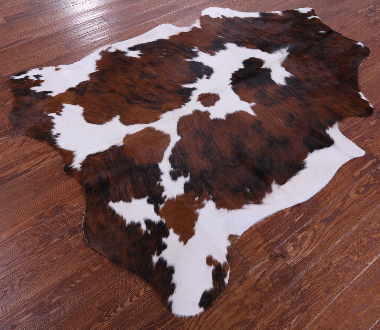 Tricolor Natural Cowhide Rug - Large 6'7"H x 5'5"W