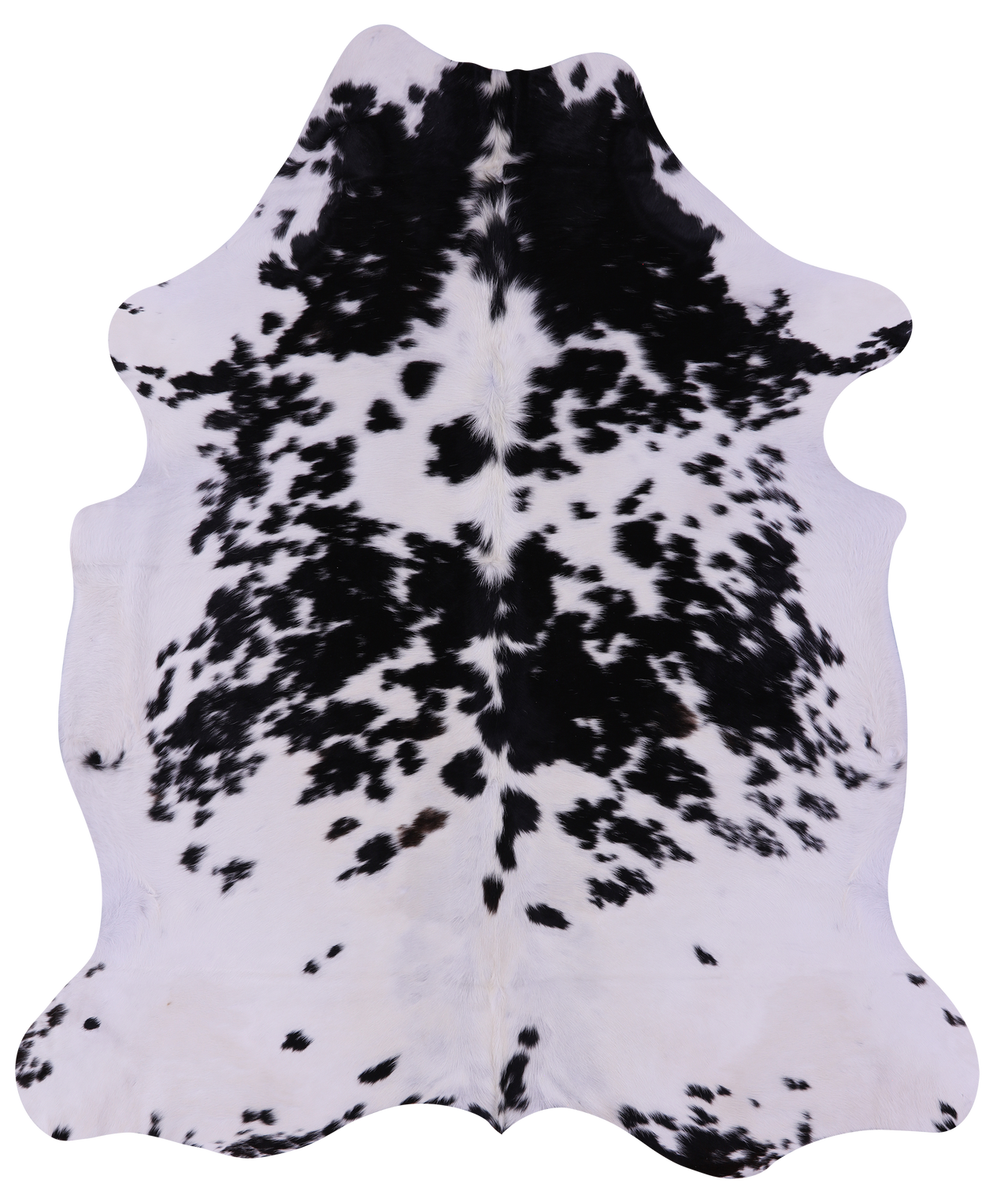 Salt & Pepper Natural Cowhide Rug - X-Large 7'0"H x 6'2"W