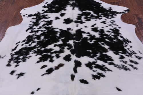 Black Salt & Pepper Natural Cowhide Rug - X-Large 7'0