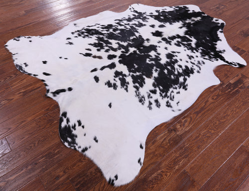 Black Salt & Pepper Natural Cowhide Rug - X-Large 7'0
