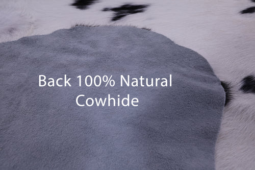 Black Salt & Pepper Natural Cowhide Rug - X-Large 7'0