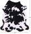 Black & White Natural Cowhide Rug - X-Large 7'2"H x 6'7"W