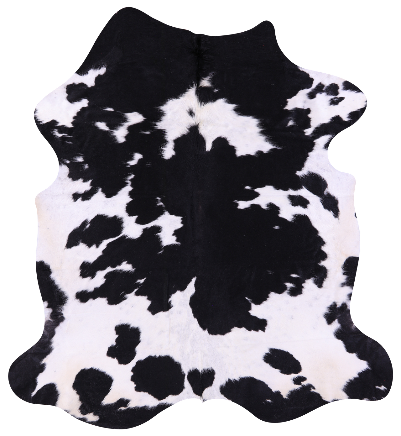 Black & White Natural Cowhide Rug - X-Large 7'2"H x 6'7"W