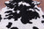 Black & White Natural Cowhide Rug - X-Large 7'2"H x 6'7"W