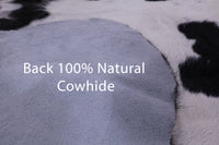 Thumbnail for Black & White Natural Cowhide Rug - X-Large 7'2