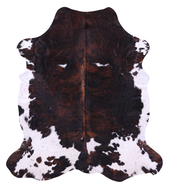 Tricolor Natural Cowhide Rug - XLarge 7' 6"H x 6' 9"W