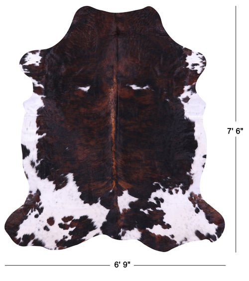 Tricolor Natural Cowhide Rug - X-Large 7' 6