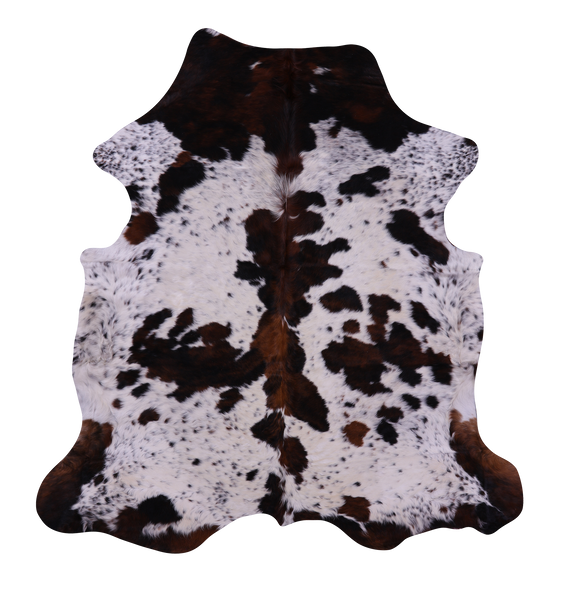 Salt & Pepper Natural Cowhide Rug - XLarge 7' 0"H x 6' 8"W