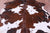 Brown & White Natural Cowhide Rug - Large 6' 5"H x 5' 10"W