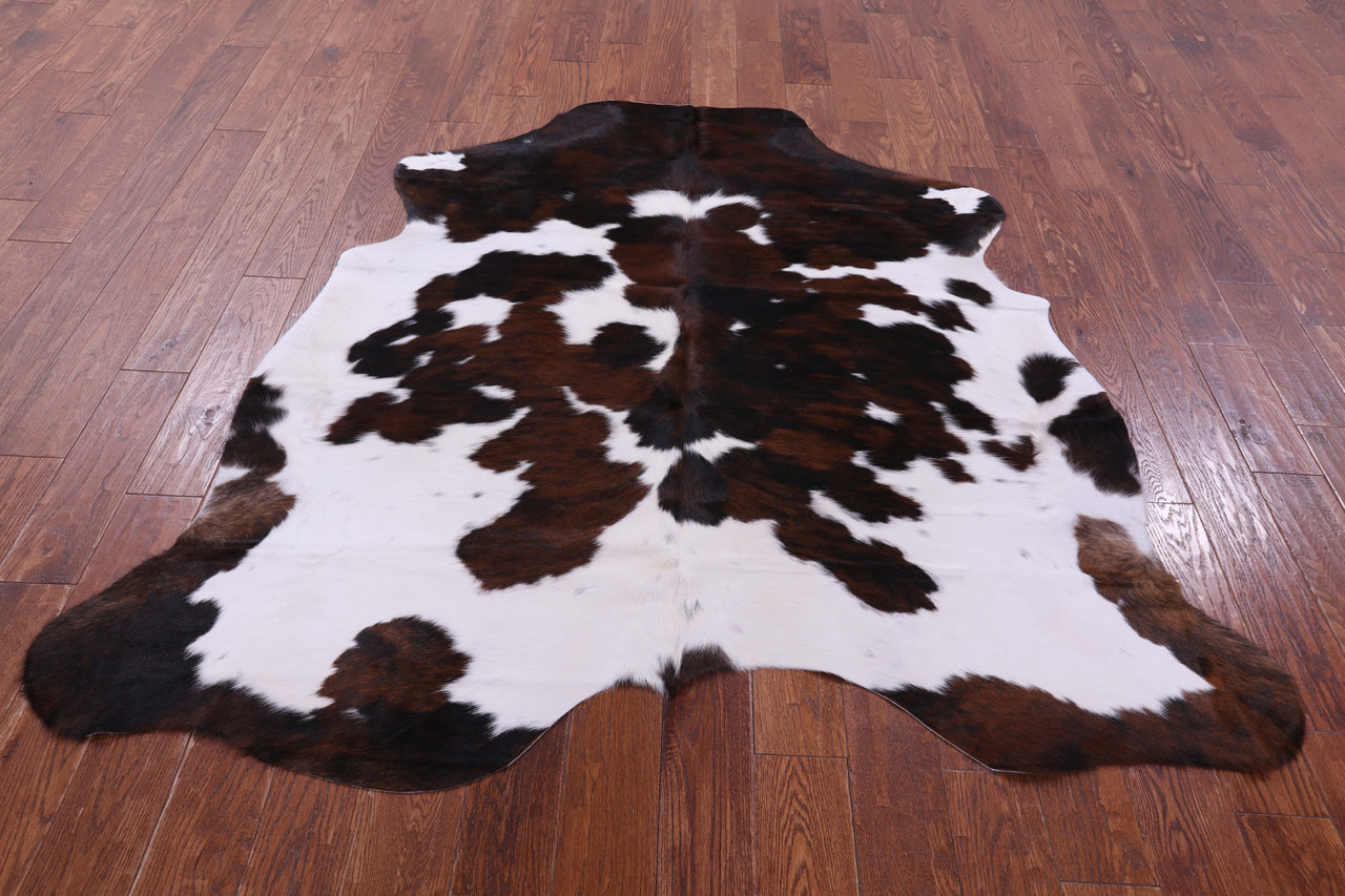 Tricolor Natural Cowhide Rug - Medium 6' 0"H x 6' 0"W