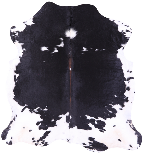 Black & White Natural Cowhide Rug - X-Large 7'0
