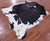 Black & White Natural Cowhide Rug - X-Large 7'0"H x 6'7"W