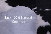 Thumbnail for Black & White Natural Cowhide Rug - X-Large 7'0