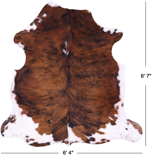 Brindle Natural Cowhide Rug - Large 6'7