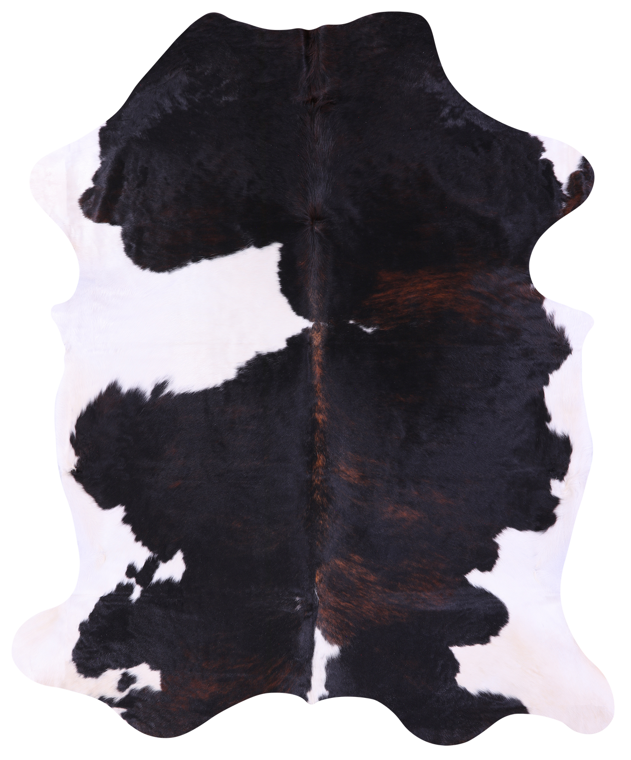 Tricolor Natural Cowhide Rug - X-Large 7'6"H x 6'3"W