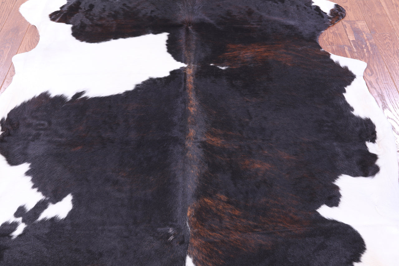 Tricolor Natural Cowhide Rug - X-Large 7'6"H x 6'3"W