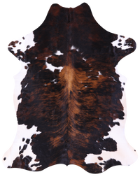 Thumbnail for Tricolor Natural Cowhide Rug - X-Large 7'7