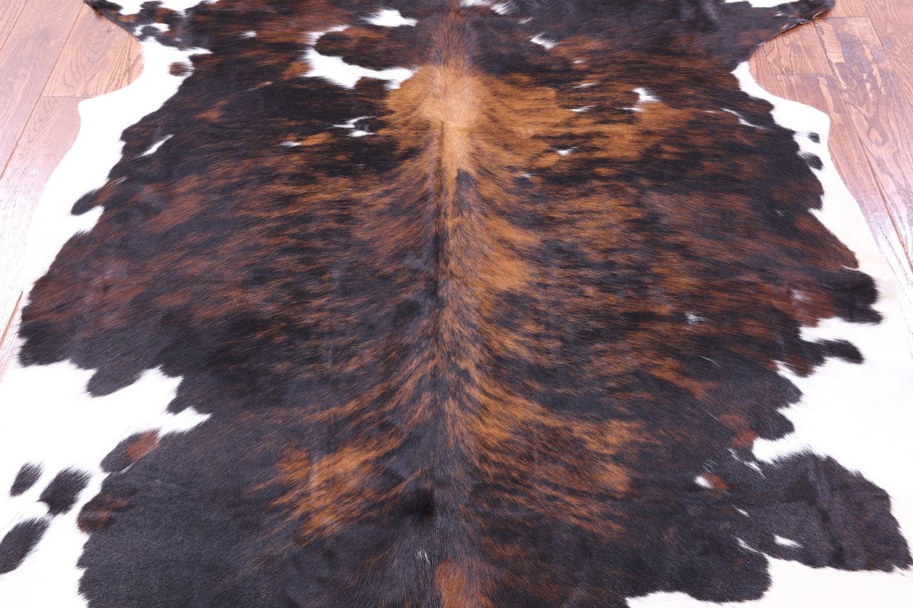 Tricolor Natural Cowhide Rug - X-Large 7'7"H x 6'1"W