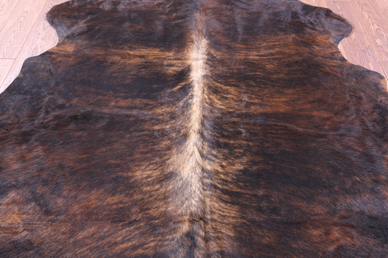 Brindle Natural Cowhide Rug - Large 6' 6"H x 5' 10"W