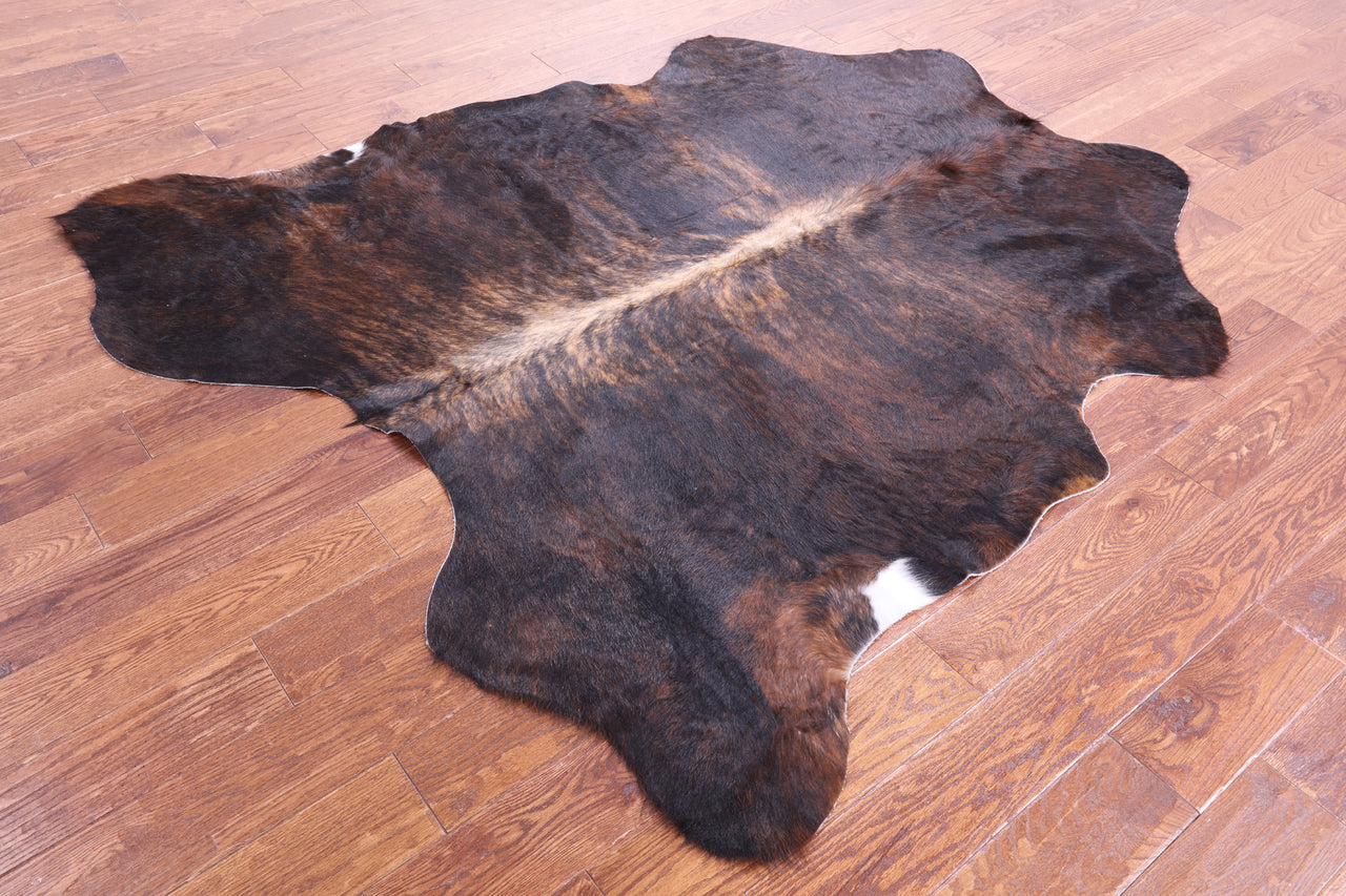 Brindle Natural Cowhide Rug - Large 6' 6"H x 5' 10"W