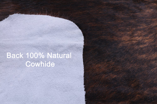 Dark Brindle Natural Cowhide Rug - Large 6' 6