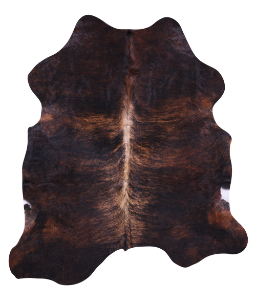 Dark Brindle Natural Cowhide Rug - Large 6' 6