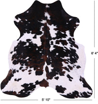 Thumbnail for Tricolor Natural Cowhide Rug - Large 6'4