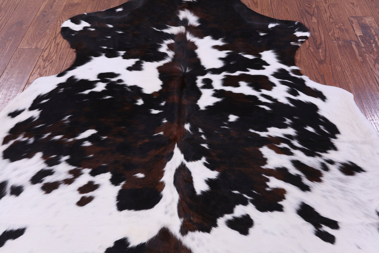 Tricolor Natural Cowhide Rug - Large 6'4"H x 5'10"W