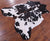 Tricolor Natural Cowhide Rug - Large 6'4"H x 5'10"W