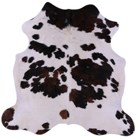 Thumbnail for Tricolor Natural Cowhide Rug - Large 6'7