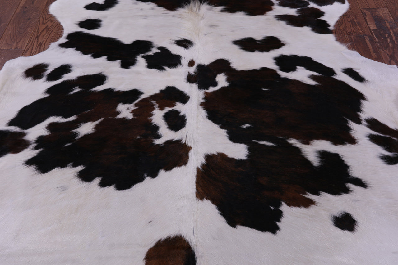 Tricolor Natural Cowhide Rug - Large 6'7"H x 6'6"W