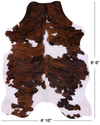 Thumbnail for Tricolor Natural Cowhide Rug - Large 6'6