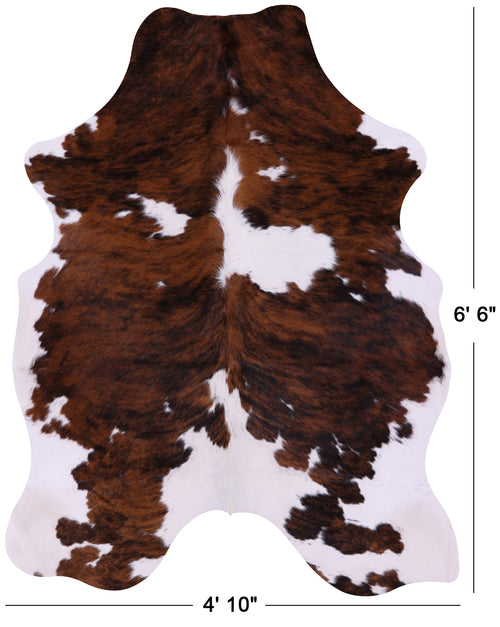 Tricolor Natural Cowhide Rug - Large 6'6