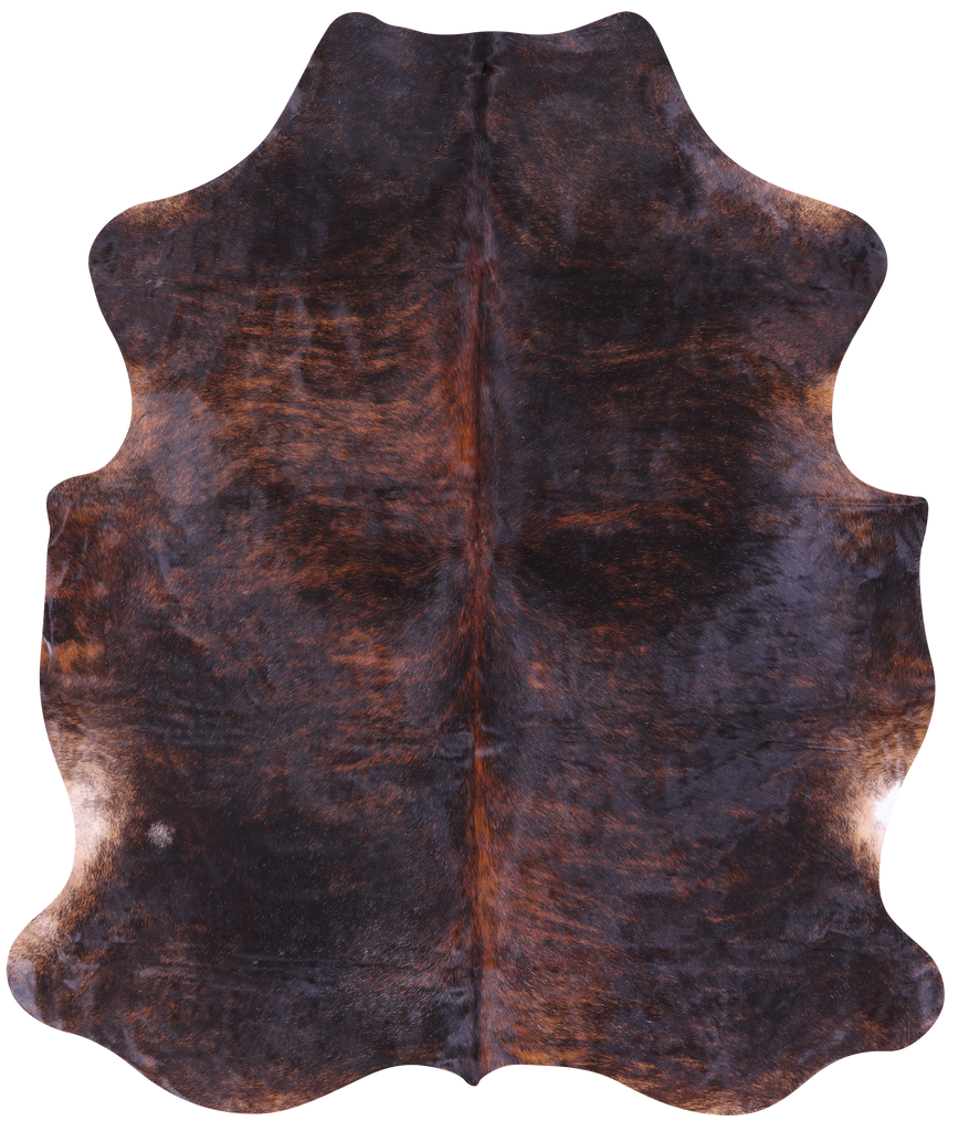 Dark Brindle Natural Cowhide Rug - Large 6'7"H x 5'7"W