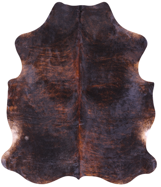 Dark Brindle Natural Cowhide Rug - Large 6'7"H x 5'7"W