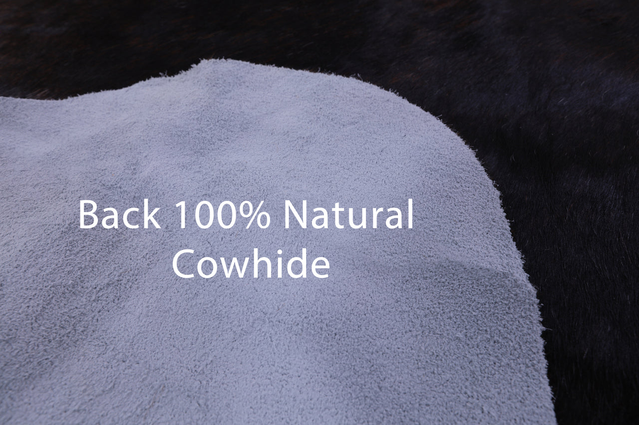 Dark Brindle Natural Cowhide Rug - Large 6'7"H x 5'7"W