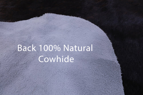 Dark Brindle Natural Cowhide Rug - Large 6'7