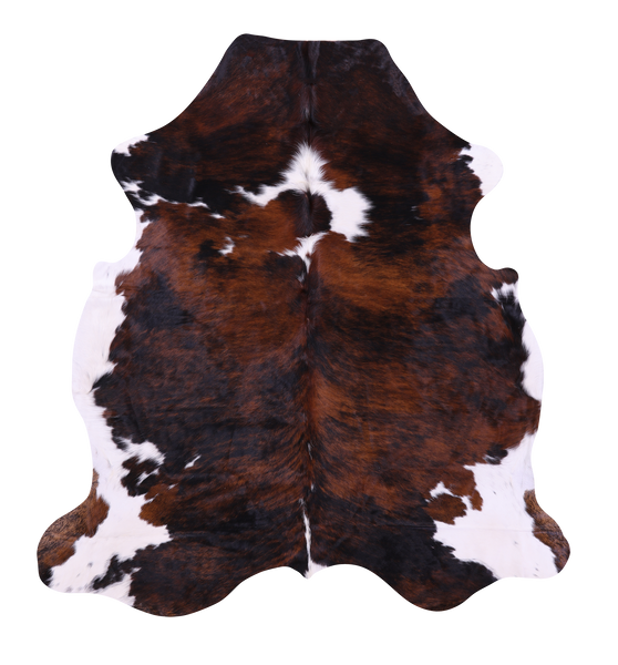 Tricolor Natural Cowhide Rug - XLarge 7' 0"H x 6' 3"W