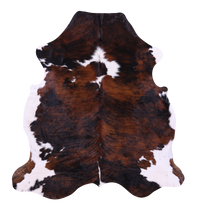 Thumbnail for Tricolor Natural Cowhide Rug - XLarge 7' 0