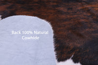 Thumbnail for Brindle Tricolor Natural Cowhide Rug - Large 6'4