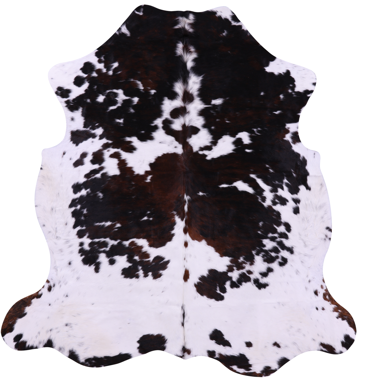 Tricolor Natural Cowhide Rug - Large 6'8"H x 6'4"W