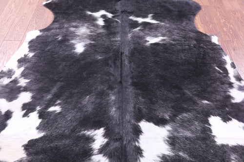 Black & White Natural Cowhide Rug - Large 6'8