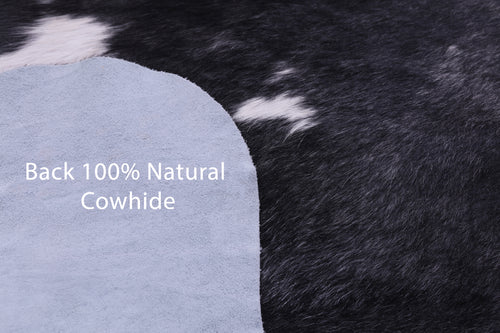 Black & White Natural Cowhide Rug - Large 6'8