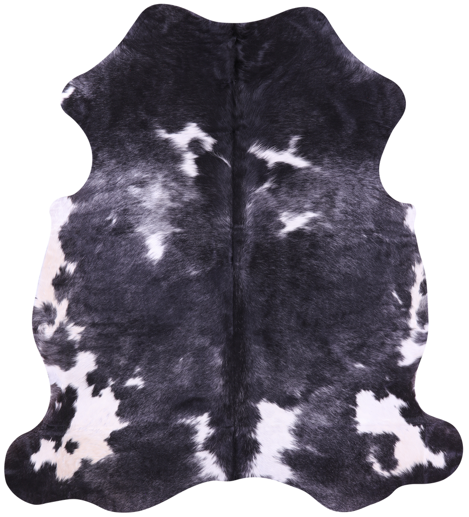Black & White Natural Cowhide Rug - Large 6'8"H x 6'1"W