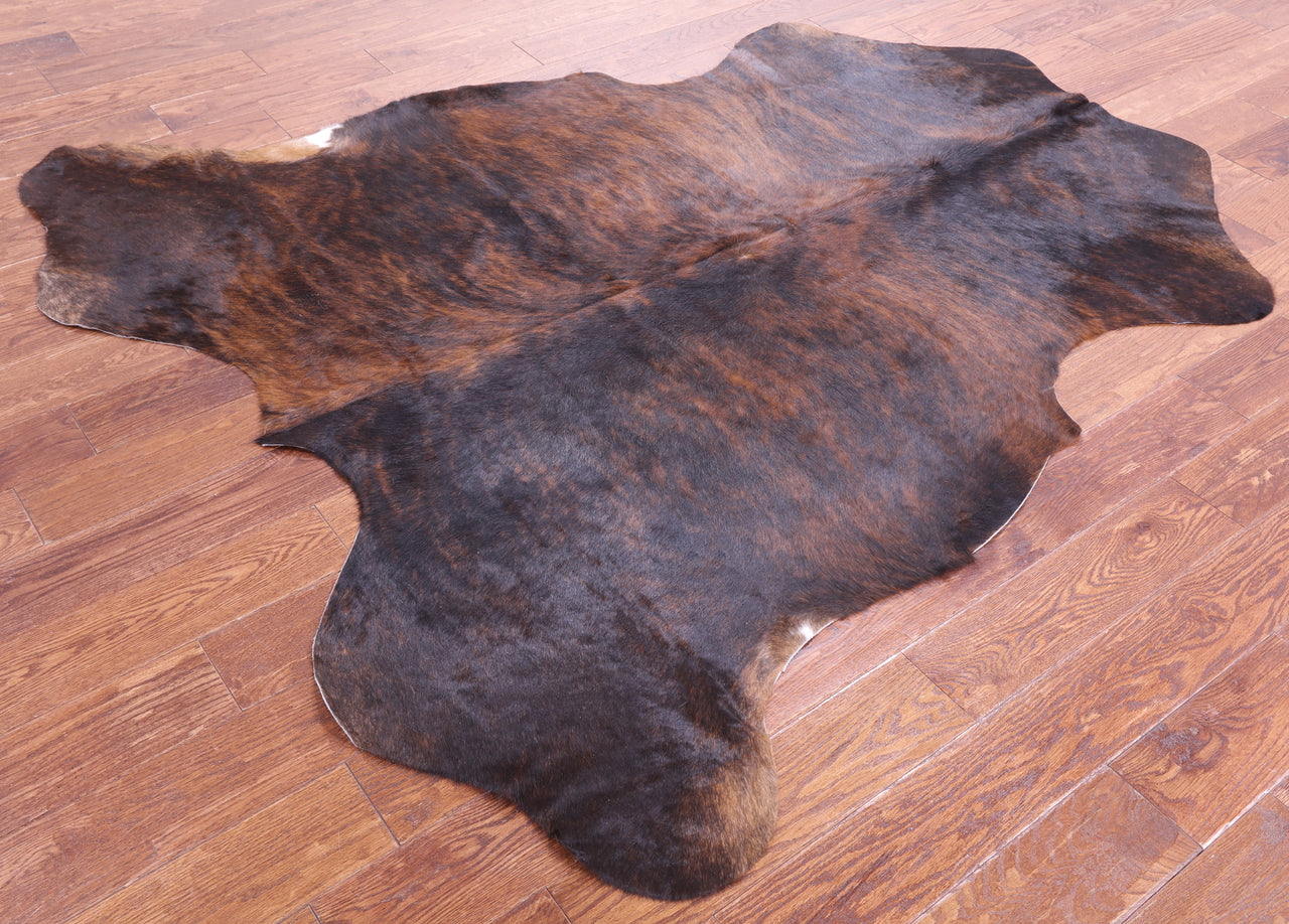 Brindle Natural Cowhide Rug - Large 6'8"H x 5'11"W