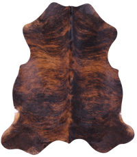 Thumbnail for Brindle Natural Cowhide Rug - Large 6'8