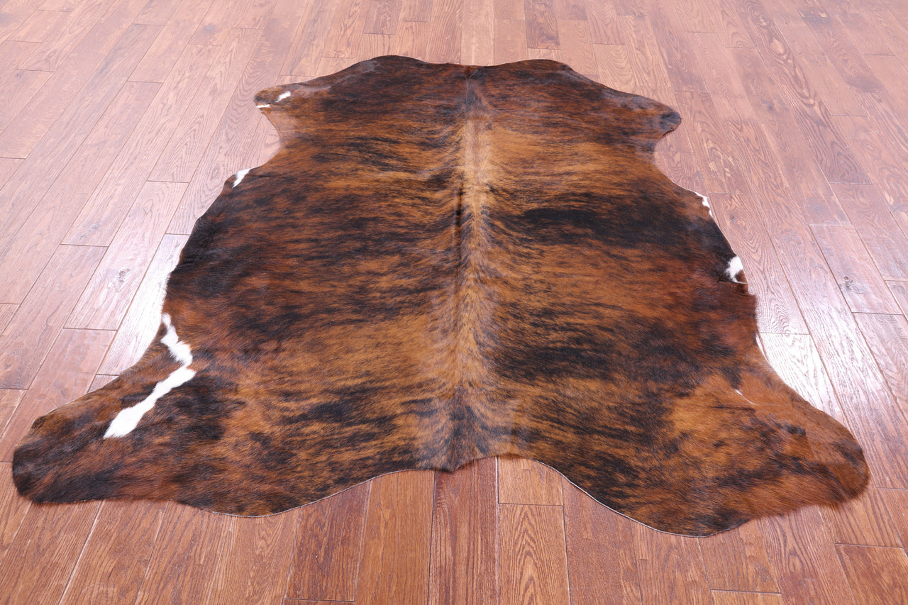 Brindle Natural Cowhide Rug - Medium 6'1"H x 5'8"W