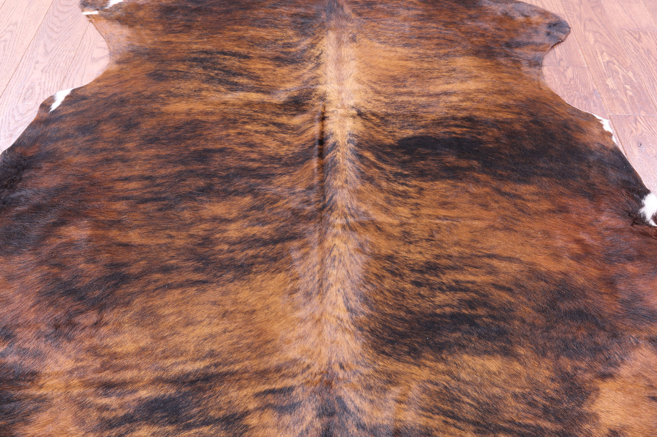 Brindle Natural Cowhide Rug - Medium 6'1"H x 5'8"W